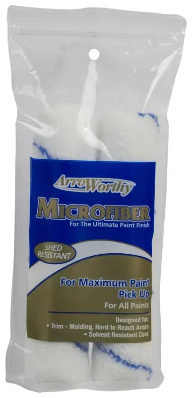 ArroWorthy Microfiber 6.5 In. W X 3/8 In. Mini Paint Roller Cover 2 Pk