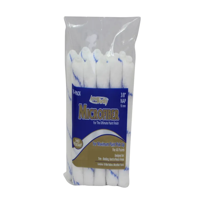ArroWorthy Microfiber 4 In. W X 3/8 In. Mini Paint Roller Cover 10 Pk