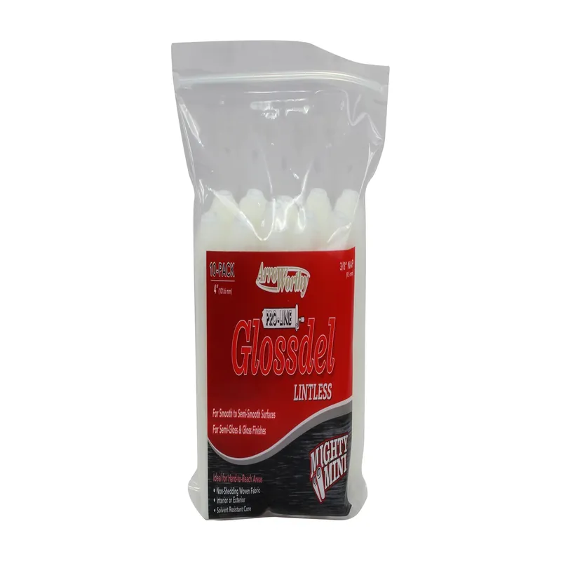 ArroWorthy Pro-Line Fabric 4 In. W X 3/8 In. Mini Paint Roller Cover 10 Pk
