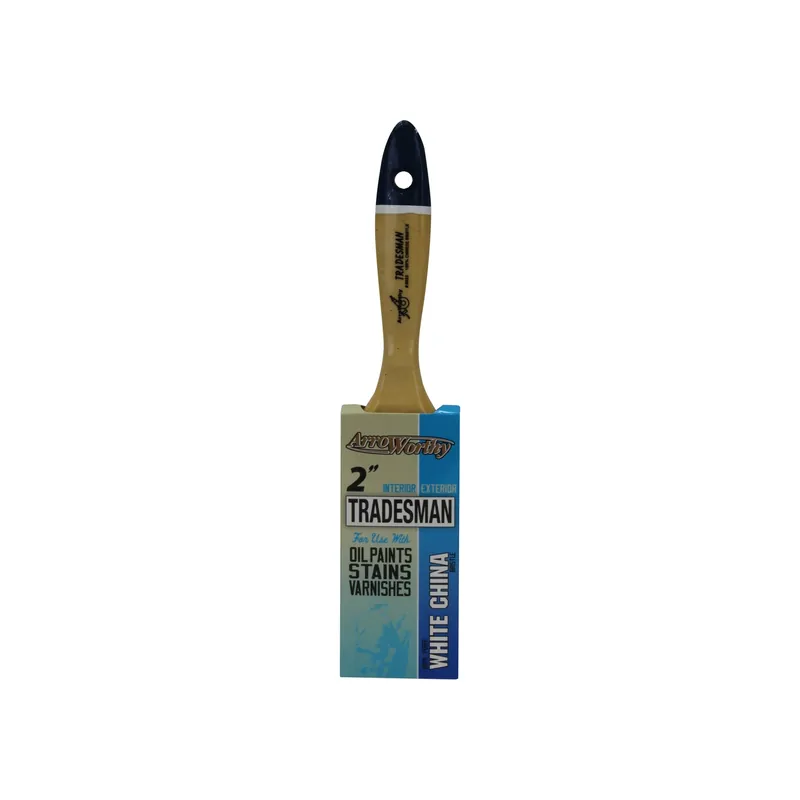 Tradesman 2 In. Flat Paint Brush - White China Bristle, Steel Ferrule