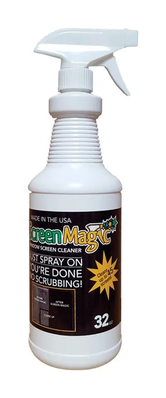 Screen Magic 32‑oz Liquid Spray – Ultimate Window Screen Cleaner For Indoor & Outdoor Use
