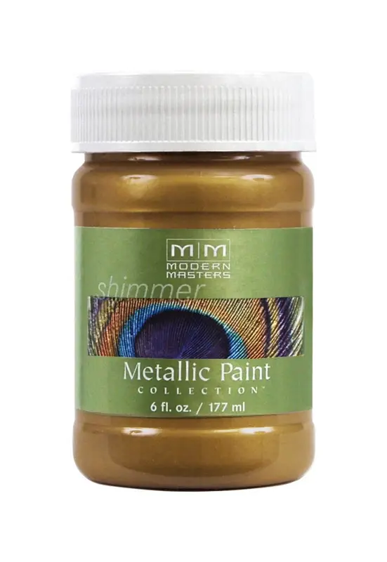 Shimmer Satin Brass Water-based Metallic Paint 6 Ounce