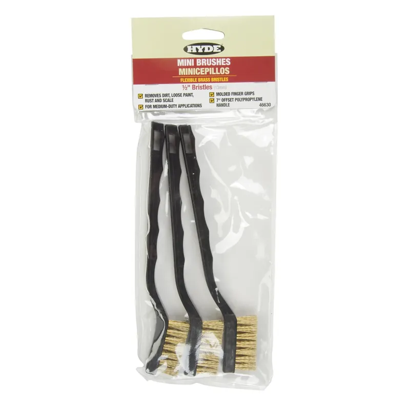 Hyde 10 In. L Brass Mini Bristle Brush