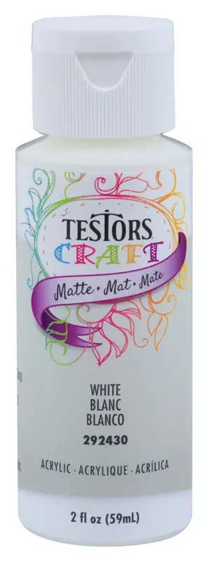 Acrylic Craft Paint, Matte White, 2-oz.