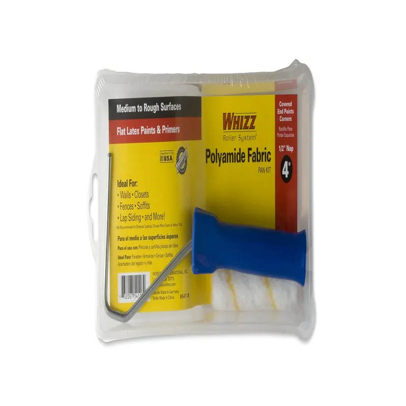 4 In. Mini Paint Roller Kit With Threaded End And Polyamide Fabric Nap