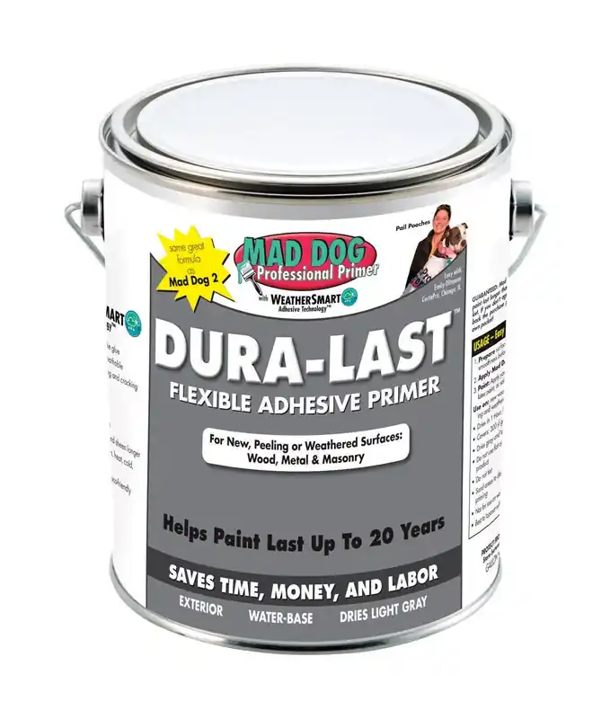 Dura-last White Water-based Acrylic Latex Flexible Adhesive Primer 1 Gallon
