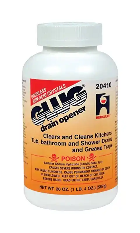 Hercules Glug Crystals Drain Opener 20 Oz - Non-fuming Formula