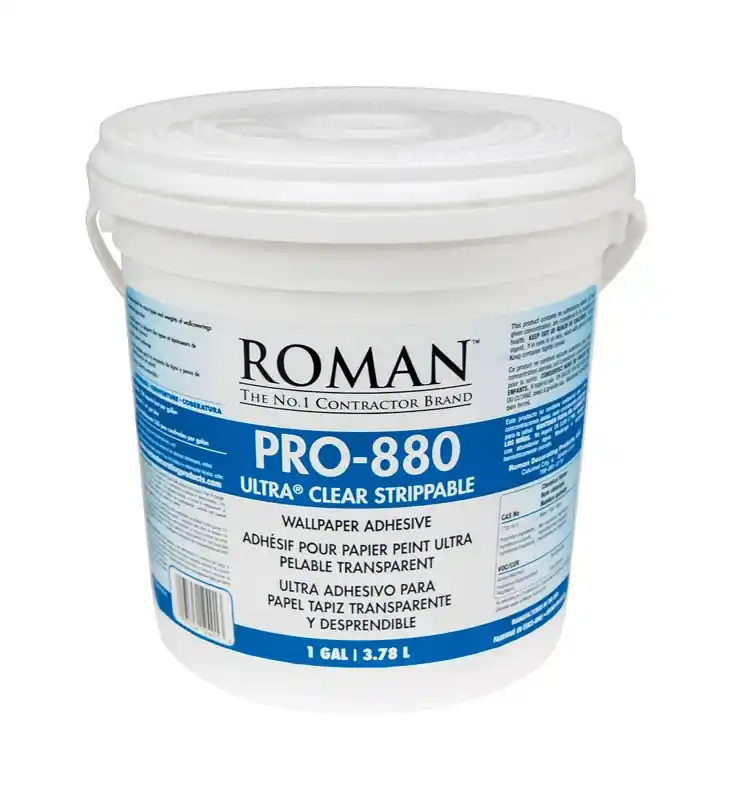 Pro-880 Ultra Clear Strippable High Strength Starch Wallpaper Adhesive 1 Gallon