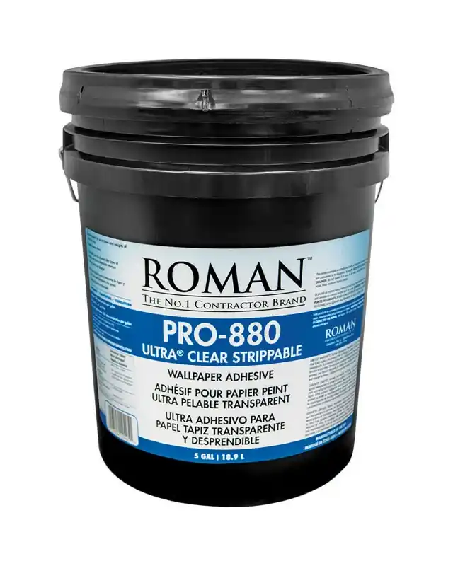 Pro-880 Ultra Clear Strippable High Strength Starch Wallpaper Adhesive 5 Gallon