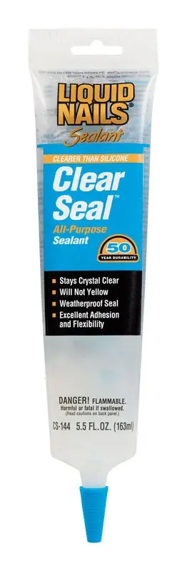Low Strength Rubber Sealant 5.5 Oz - Clear Gel For Indoor And Outdoor Use