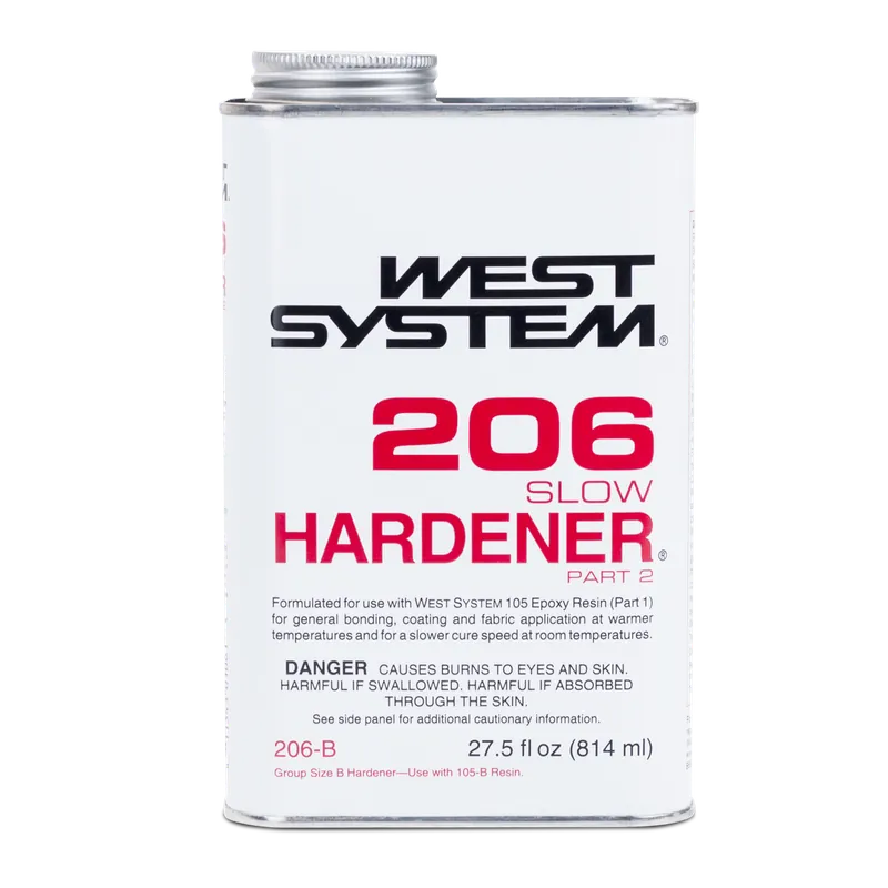 206 Extra Strength Epoxy Slow Hardener Curing Agent 27.5 Oz