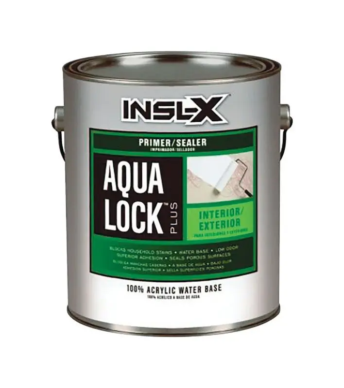 Aqua Lock Plus Primer/Sealer, Interior/Exterior, Acrylic Water Based, Deep Tint, Gallon