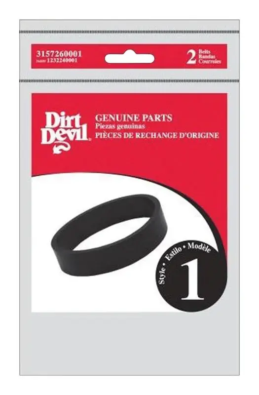 Dirt Devil Vacuum Belt For Belt 2 Pk Style 1