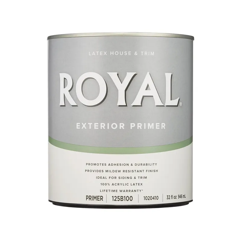 Royal White Flat Acrylic Latex Exterior Paint & Primer 1 Quart
