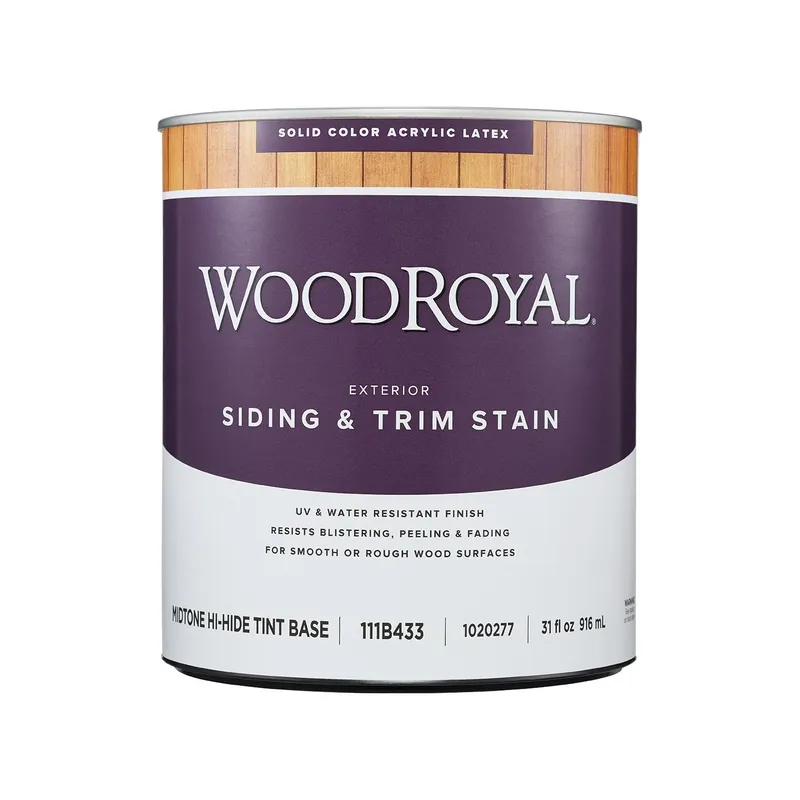 Ace Wood Royal Solid Tintable Flat Midtone High Hide Base Acrylic Latex Stain 1 Qt