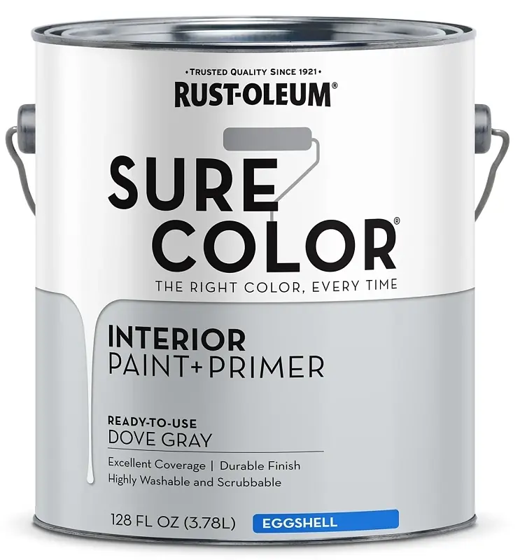 Rust-Oleum Sure Color Eggshell Dove Gray Water-Based Paint + Primer Interior 1 Gal