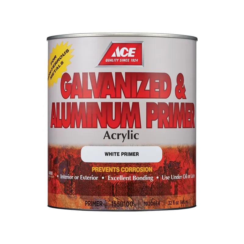 White Acrylic Galvanized & Aluminum Primer 1 Quart For Superior Surface Preparation