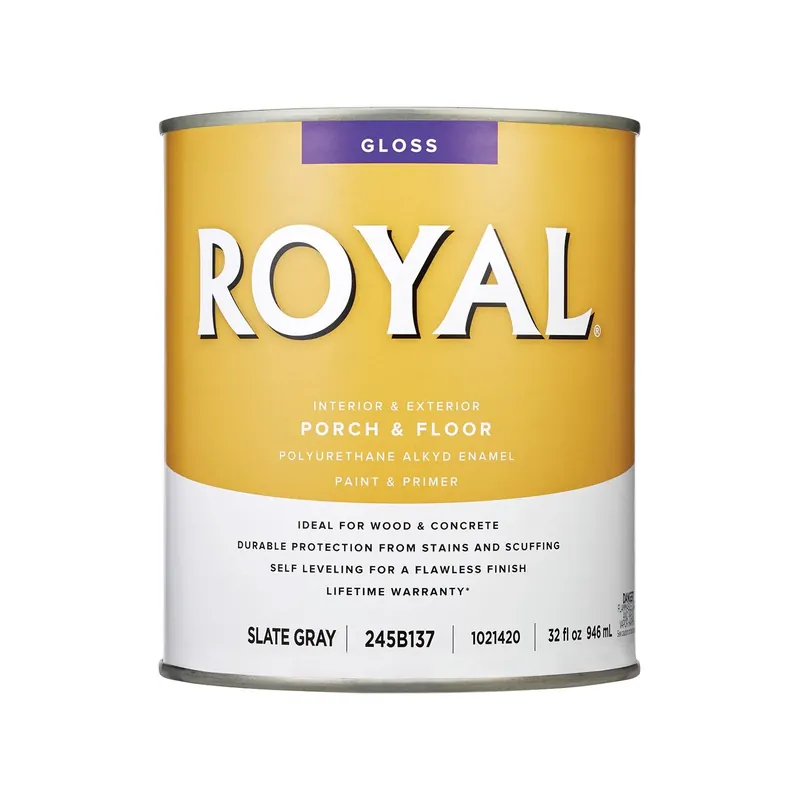Royal Gloss Slate Gray Porch & Floor Alkyd Enamel Paint 1 Quart