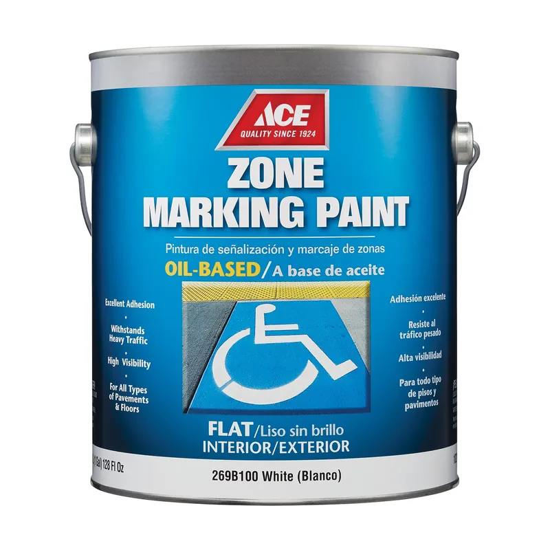 White Zone Marking Paint 1 Gallon For Interior And Exterior Surfaces