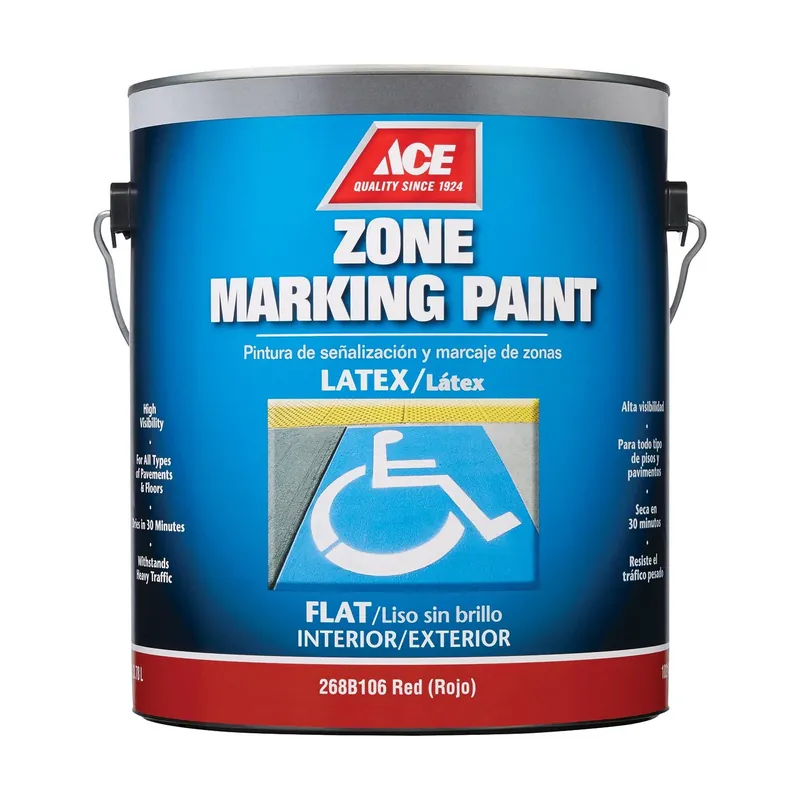 Ace Red Zone Marking Paint 1 Gallon For Interior And Exterior Use