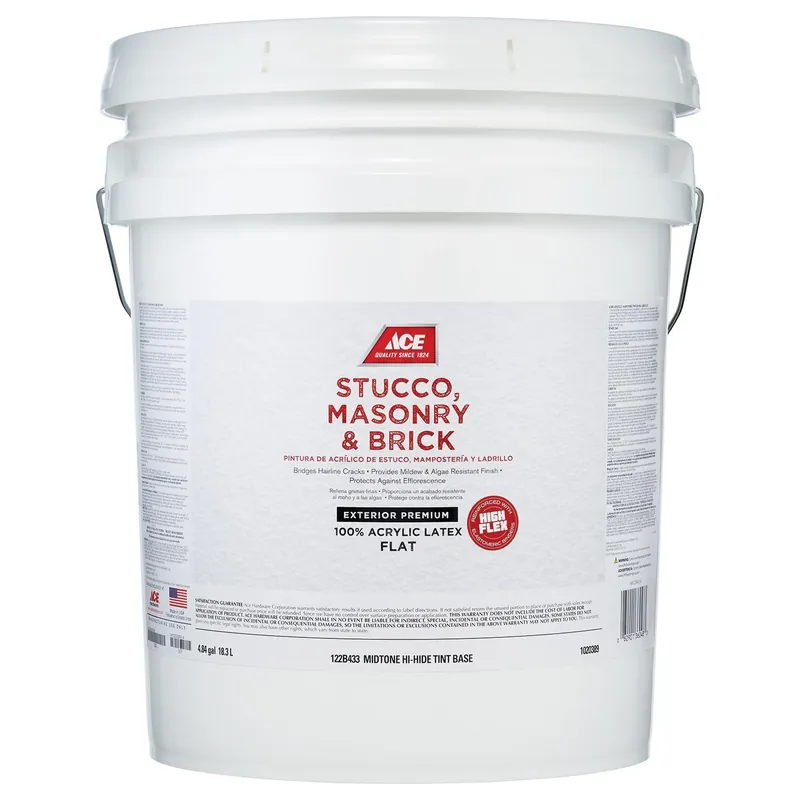 Ace Flat Midtone Hi-hide Base Acrylic Latex Exterior Paint 4.84 Gallon