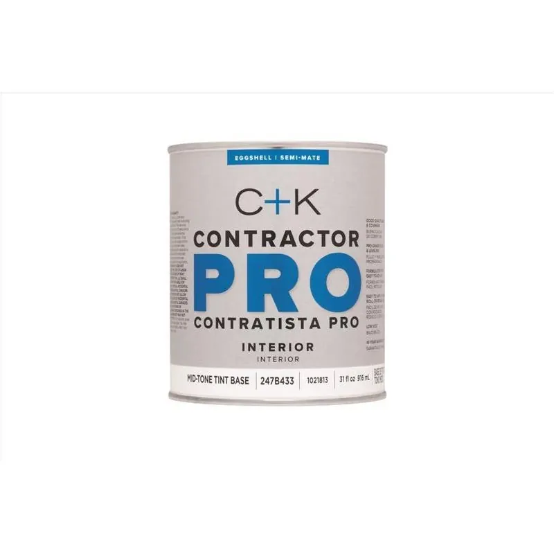 C+K Contractor Pro Mid‑Tone Eggshell Interior Paint – 31 oz, Low‑VOC