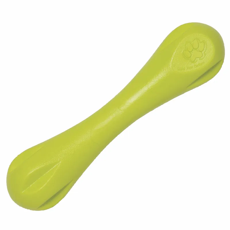 West Paw Zogoflex Green Plastic Hurley Bone Chew Dog Toy Large In. 1 Pk