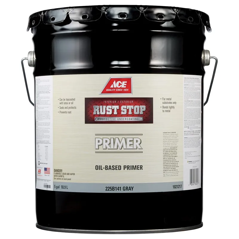 Ace Rust Stop Grey Oil-based Enamel Rust Preventative Primer 5 Gallon