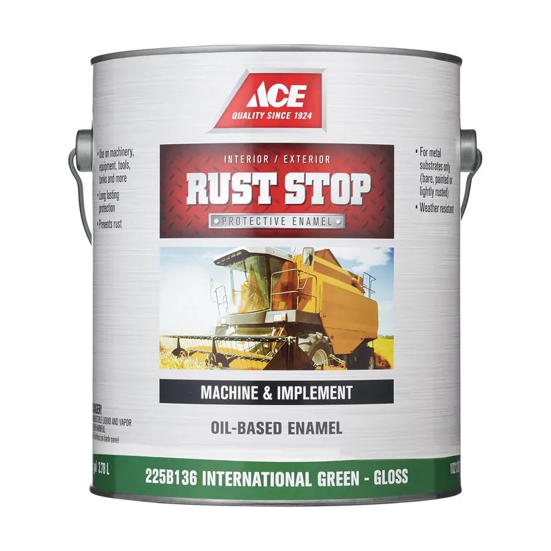 Ace Rust Stop Gloss International Green Oil-based Enamel Paint 1 Gallon