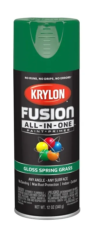 Fusion All-In-One Spray Paint + Primer, Gloss Grass Green, 12-oz.