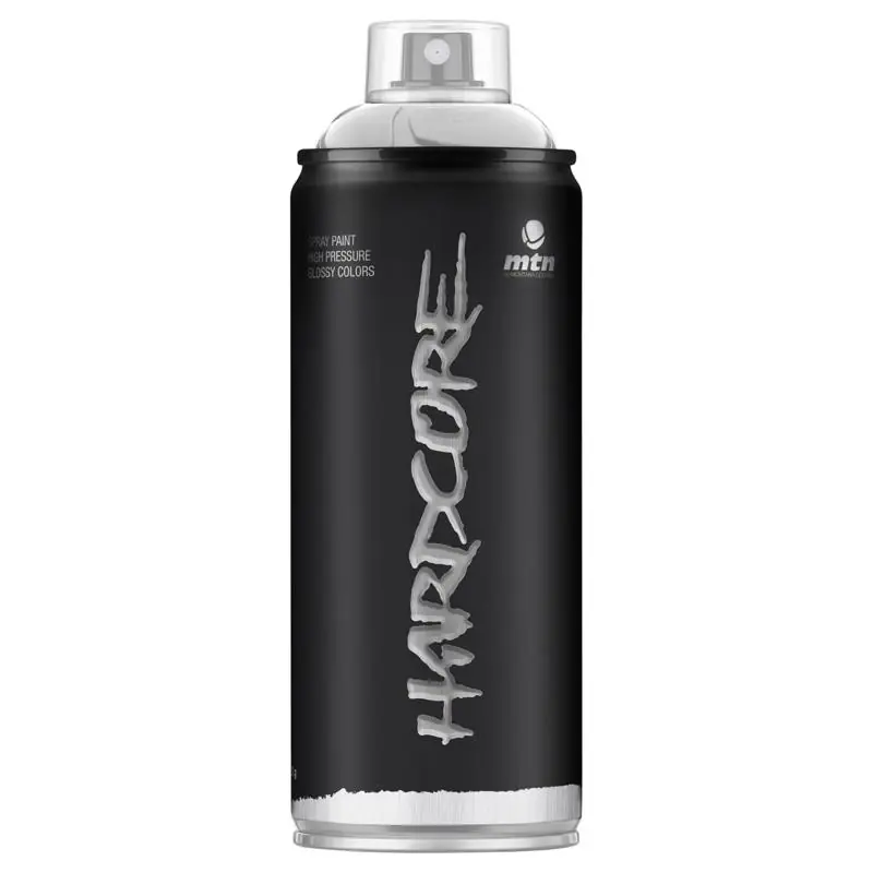 Hardcore Metallic Silver Chrome Spray Paint 400 Ml - Uv Resistant, Indoor/outdoor Use