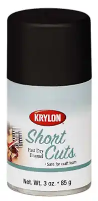 Short Cuts 3 Oz. Flat Black Enamel Spray Paint, Model Scs-056