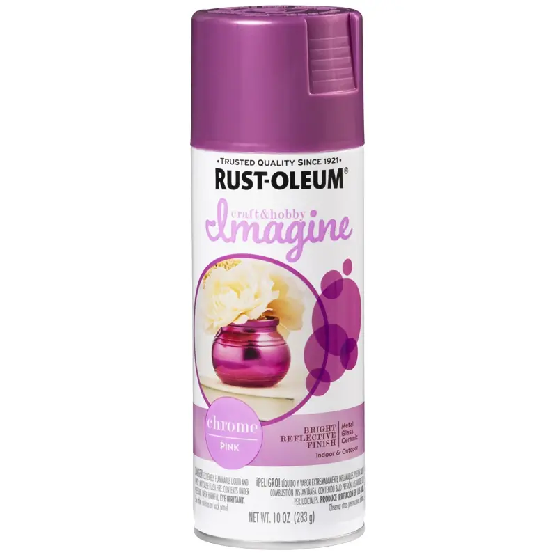Imagine Smooth Chrome Pink Spray Paint 10 Oz - Multi-surface Use