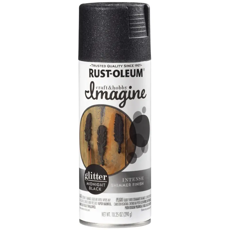 Rust-Oleum Imagine Glitter Midnight Black Spray Paint 10.25 Oz