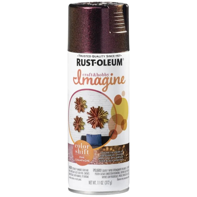 Rust-Oleum Imagine Gloss Champagne Pink Spray Paint – 11 oz Indoor/Outdoor Finish