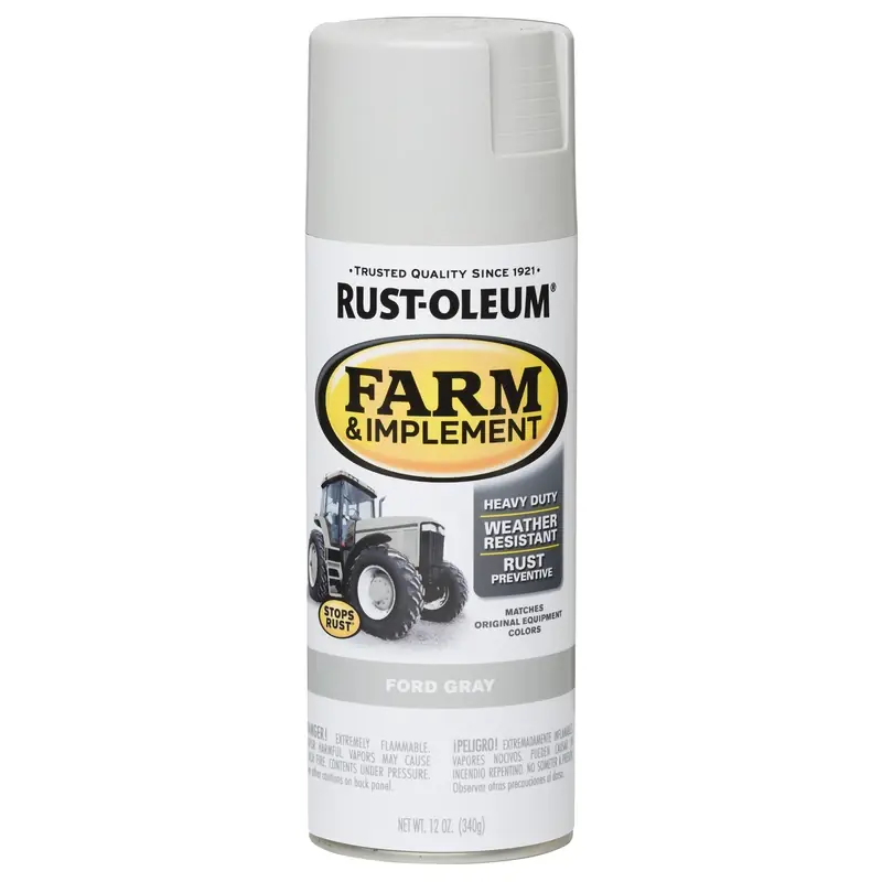 Rust-Oleum Indoor And Outdoor Gloss Ford Gray Oil-Based Farm & Implement 12 Oz