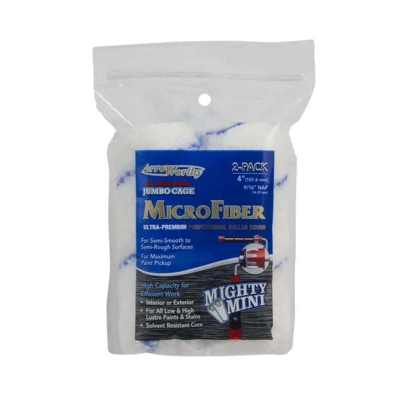 ArroWorthy Barracuda Microfiber 4 In. W X 9/16 In. Jumbo Paint Roller Cover 2 Pk