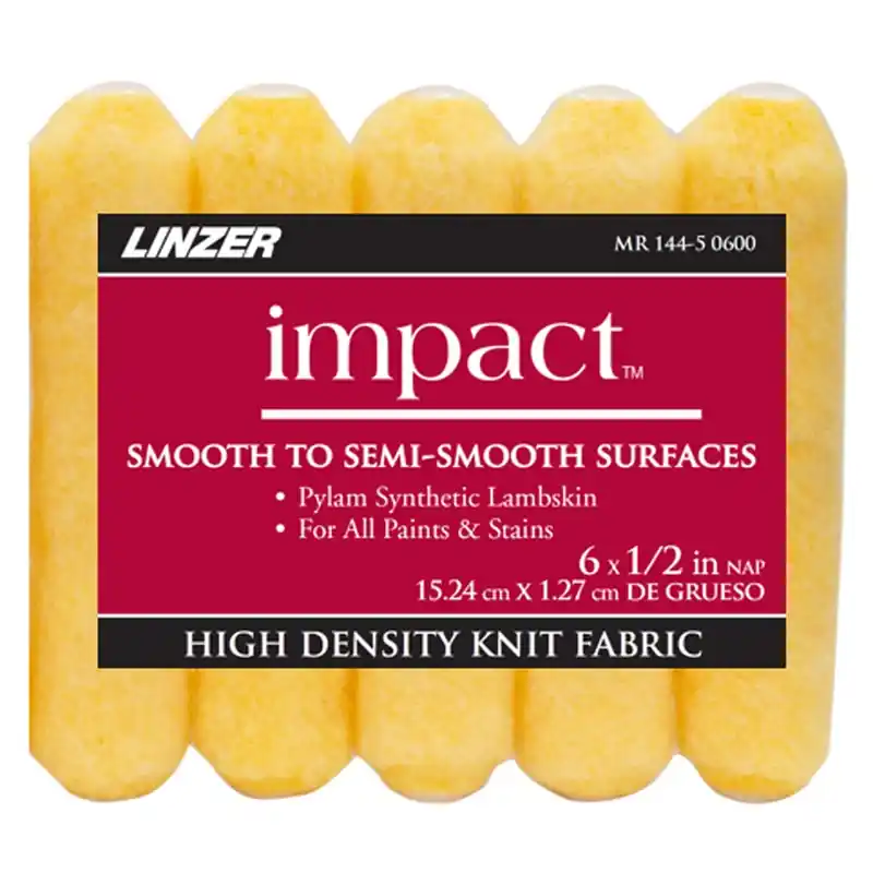 Linzer Impact Synthetic Lambskin 6 In. W X 1/2 In. Mini Paint Roller Cover 5 Pk