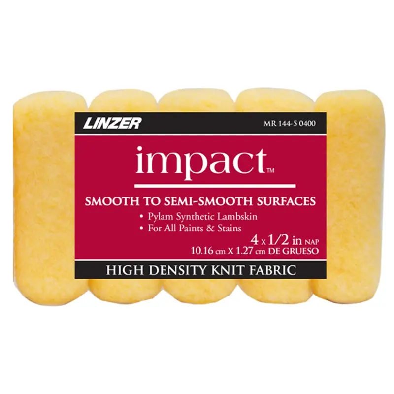 Linzer Impact Synthetic Lambskin 4 In. W X 1/2 In. Paint Roller Cover 5 Pk