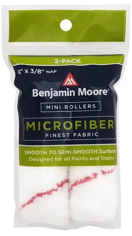 Benjamin Moore Microfiber 4 In. W X 3/8 In. Mini Roller 2 Pk