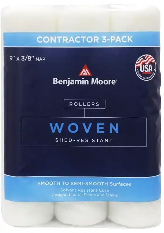 Benjamin Moore Woven 9 In. W X 3/8 In. Regular Roller 3 Pk
