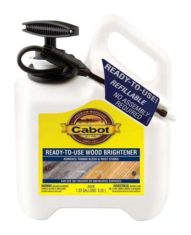 Wood Brightener 1.33 Gallon Liquid For Restoring Wood Surfaces