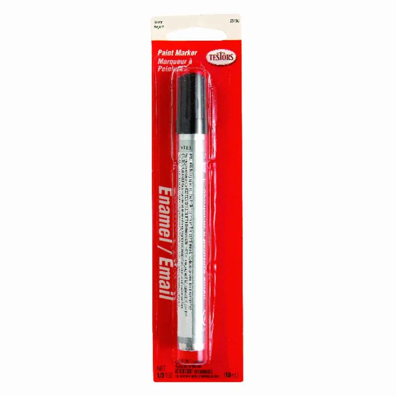 Testors Metallic Silver Enamel Paint Marker 0.3 Oz