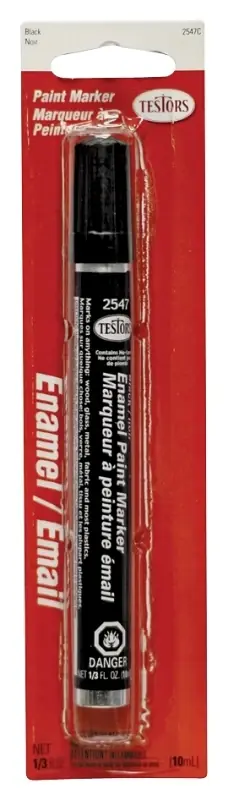Testors Gloss Black Enamel Paint Marker 0.3 Oz