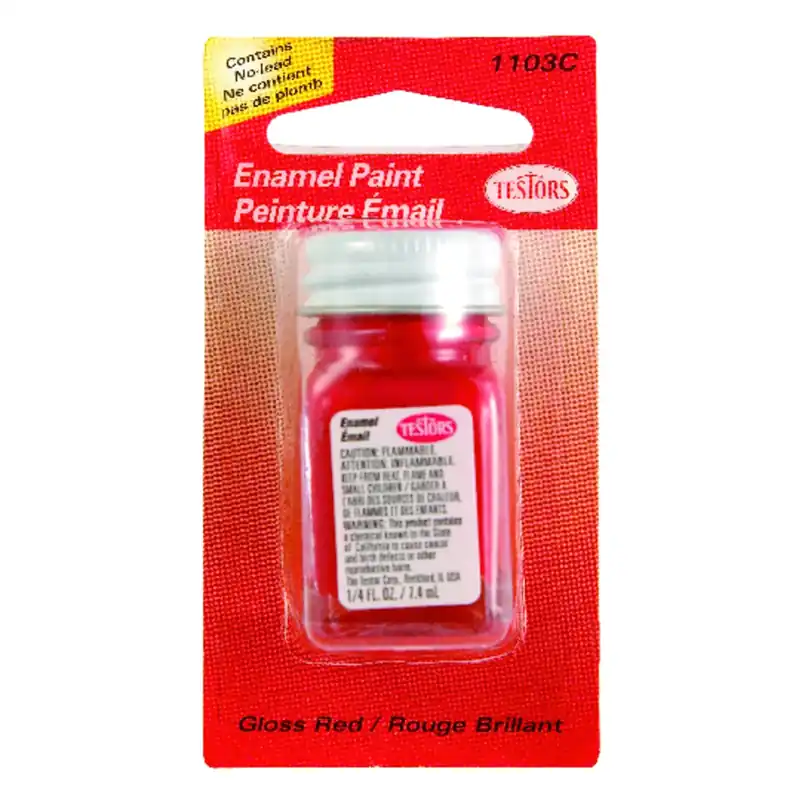 Gloss Red Hobby Paint 0.25 Oz - High Quality Multi-surface Enamel