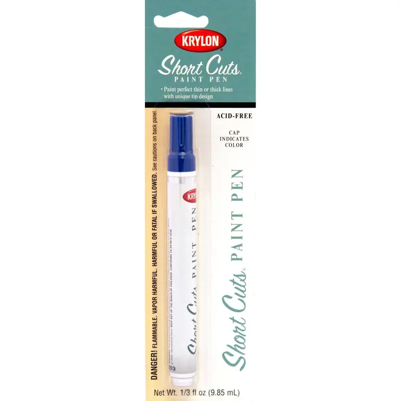 Short Cuts Ocean Blue Gloss Paint Pen 1/3 Fl Oz For Arts And Crafts