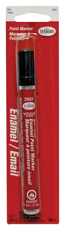 Testors Gloss Red Enamel Paint Marker 0.3 Oz