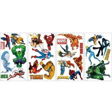 Roommates Rmk1154scs Marvel Heroes Peel And Stick Wall Decals For Kids