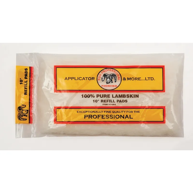 1 In. W X 10 In. L White Lambskin Applicator Refill Pad Model 11002