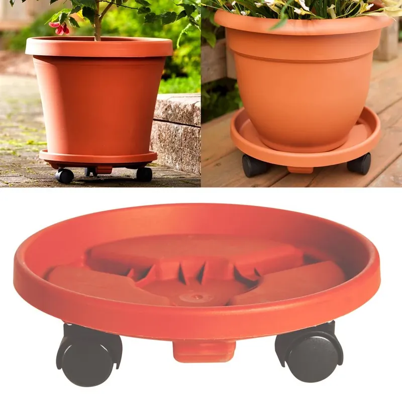 14 X 3.5 Terra Cotta Caddie Plant Dolly Plastic Round Saucer